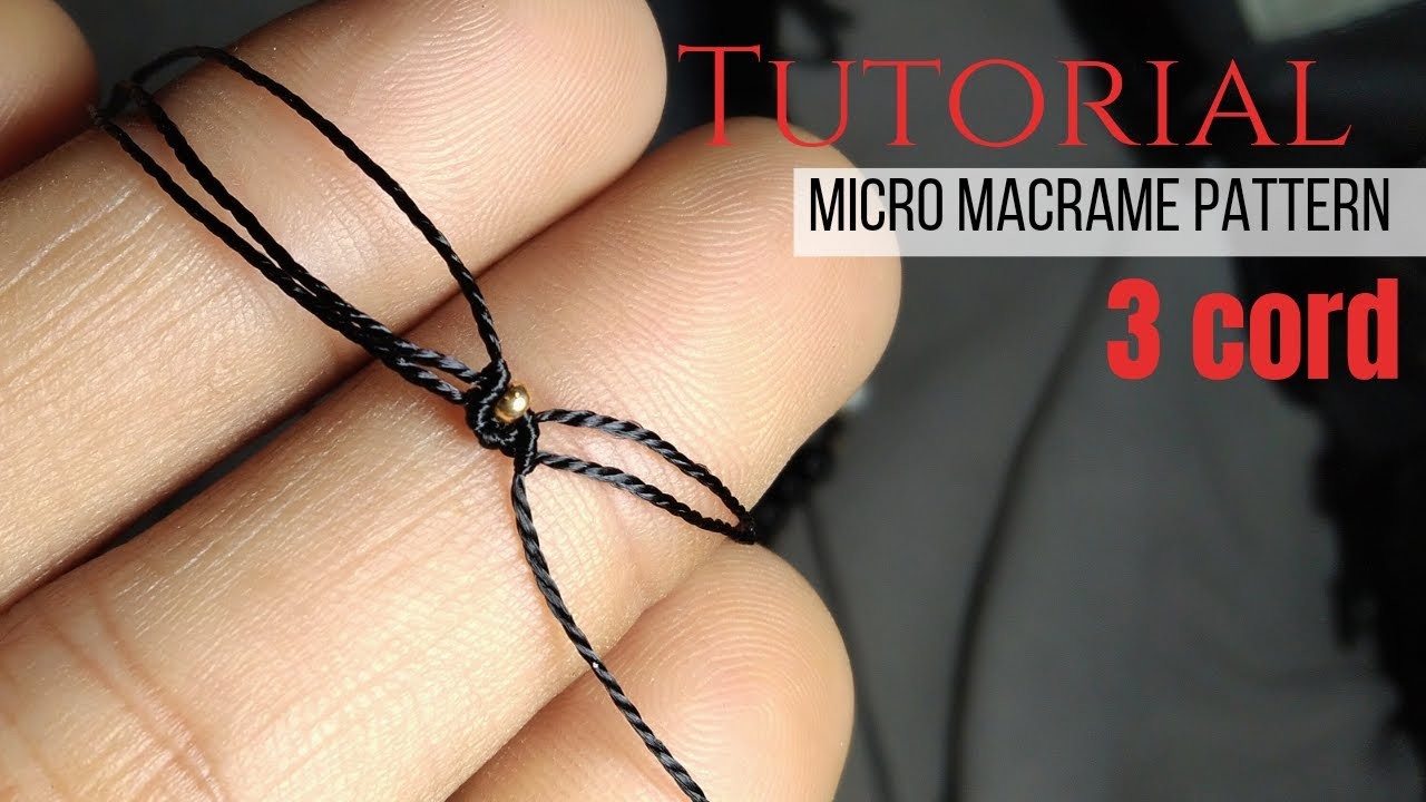 Tutorial macrame bracelet pattern 3 cord #macramebracelet #macrametutorial