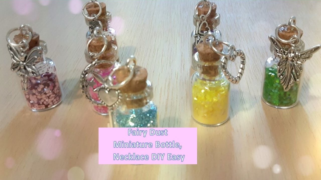 Fairy Dust Miniature Bottle, Necklace DIY Easy  #magical #minibottles #KabaGem #ጌጣጌጥ #poussièredefée