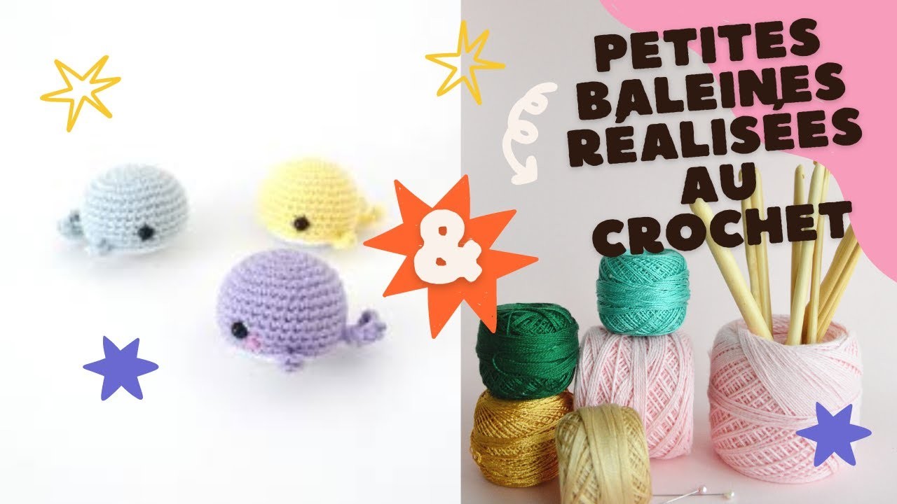Deux adorables baleines au crochet