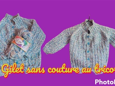 Gilet raglan top down au tricot 3-4-5 ans - veste raglan sans couture au tricot partie 1.2.