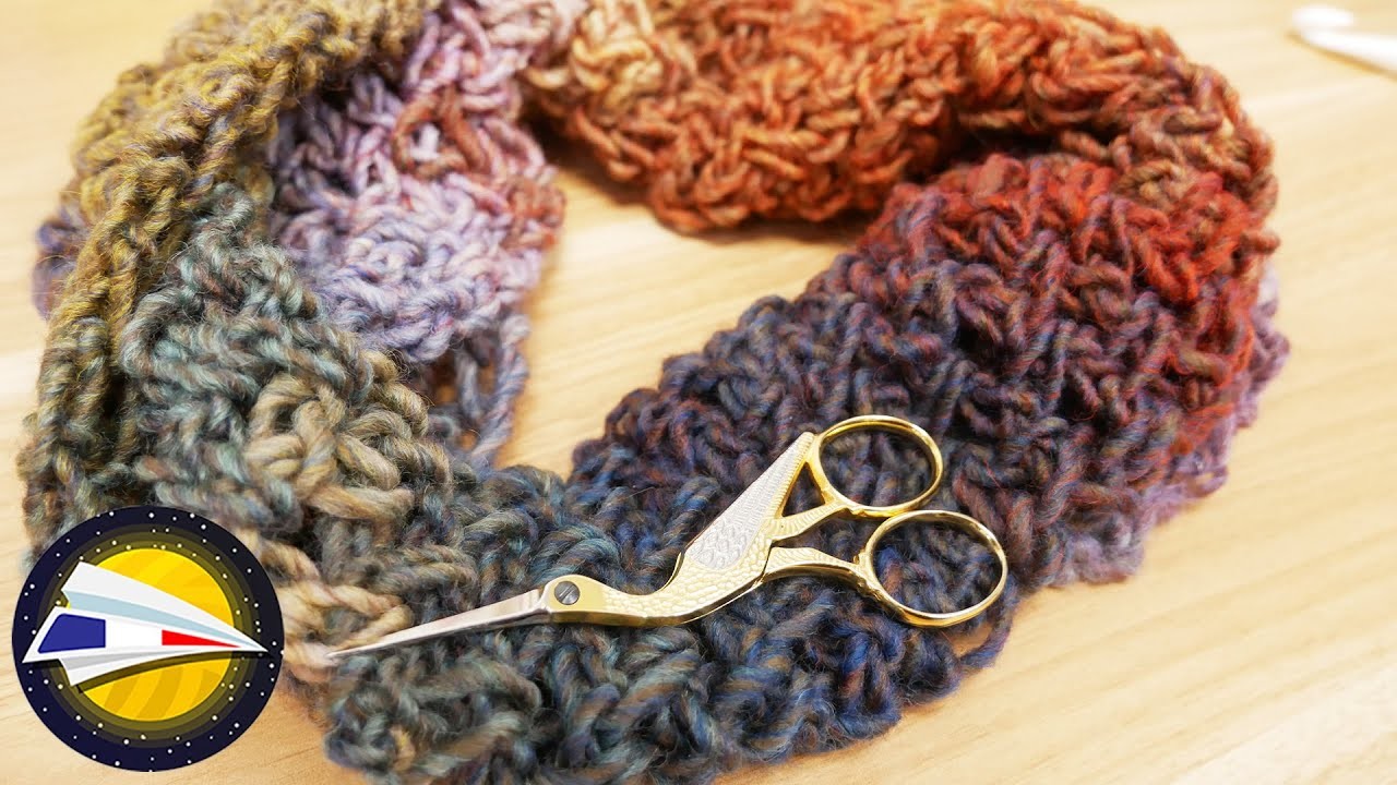 Idée crochet  pour l'automne | 1 écharpe 1 pelote | Apprendre le crochet
