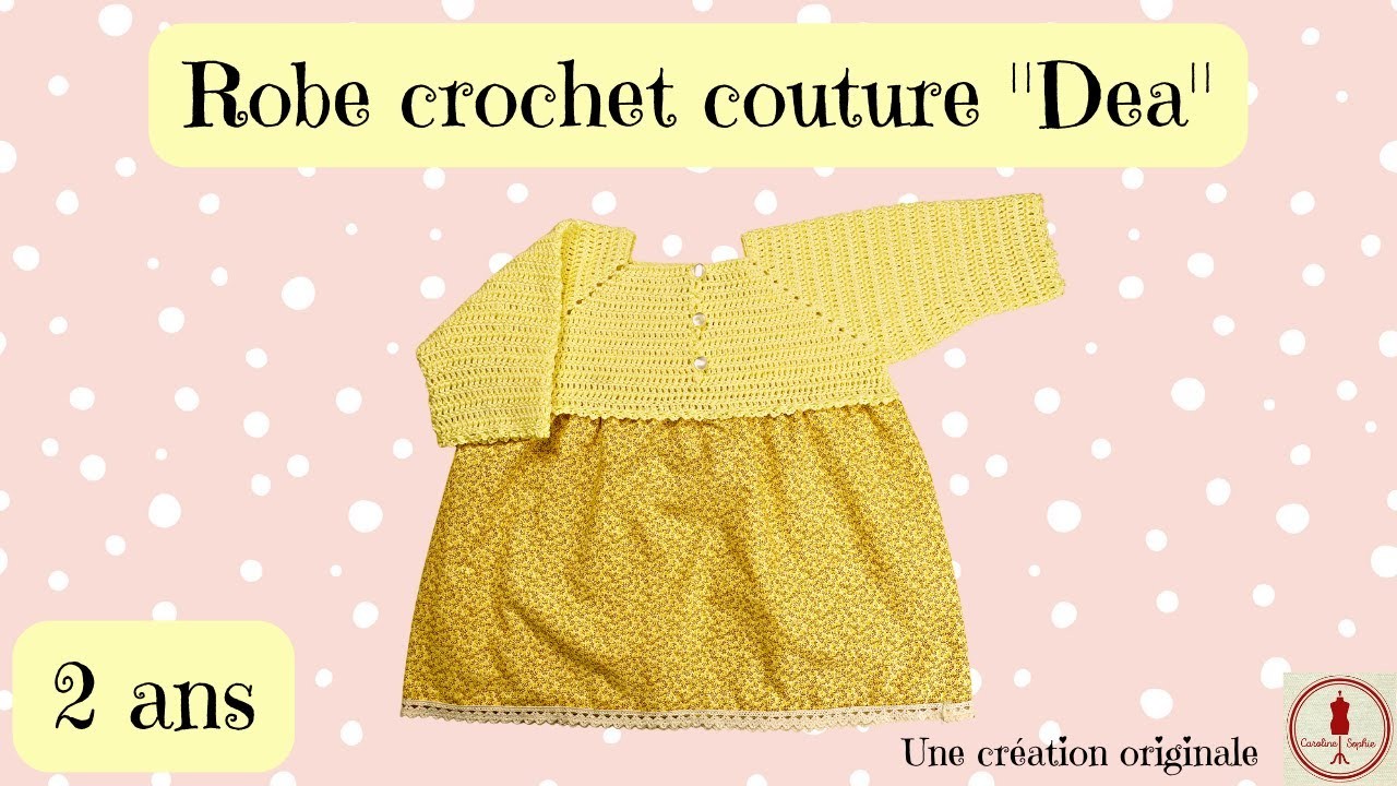 ROBE CROCHET COUTURE "Dea" - 2 ANS