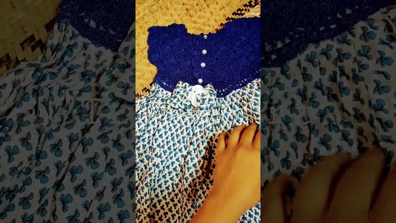 Crochet baby dress.
