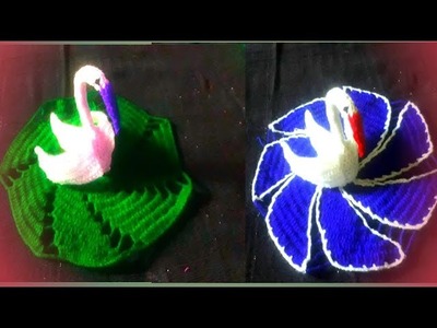Crochet swan thalposh design.crosia se swan wala thalposh banane ka tarika.@CreativeSarita