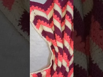 Crochet#zigzag#baby blanket.