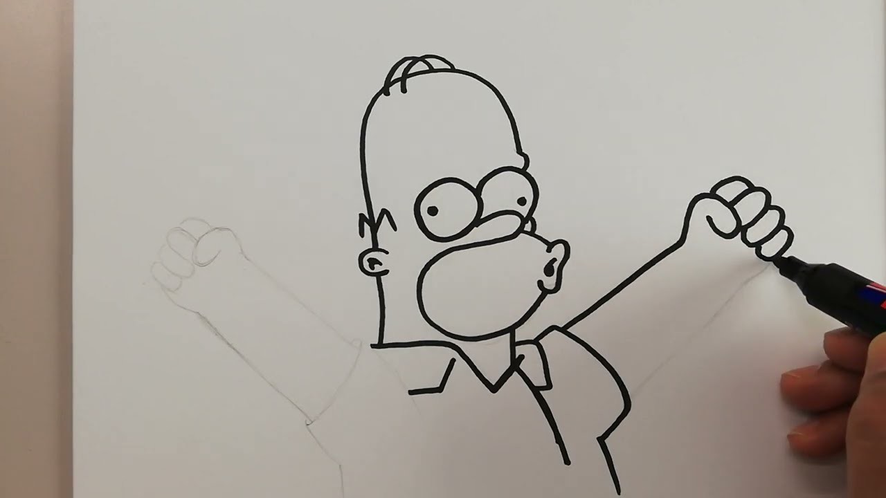 Dessin facile - Comment dessiner la famille Simson - Homer