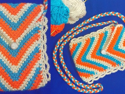 Easy Crochet Phone Pouch | Chevron Pouch
