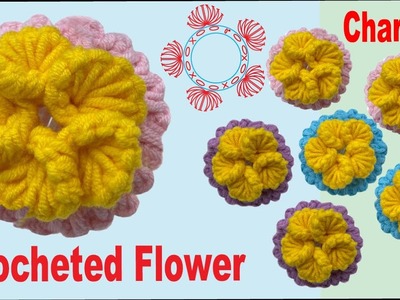 KnitLove HK.Knit.Crochet.Handmade.DIY.Gift.Crocheted flower.かぎ針編み.짜다.क्रोशै.Bunny hairpin.棒針.鈎針.單元花
