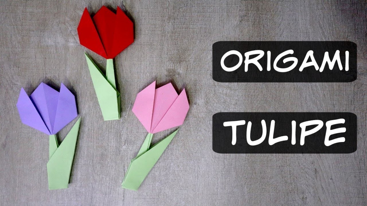 Origami Fleur Tulipe - Tuto Fête des Grands-mères !