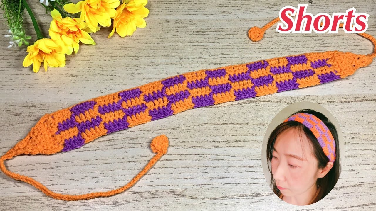 Shorts clip Headband crochet