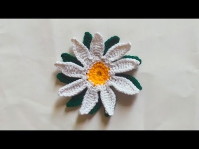 Crochet daisy flower.Crochet Designer.@gehan_mohab