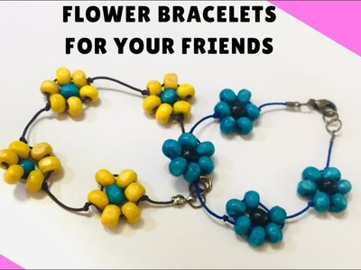 DIY Flower Bracelet Tutorial Beads