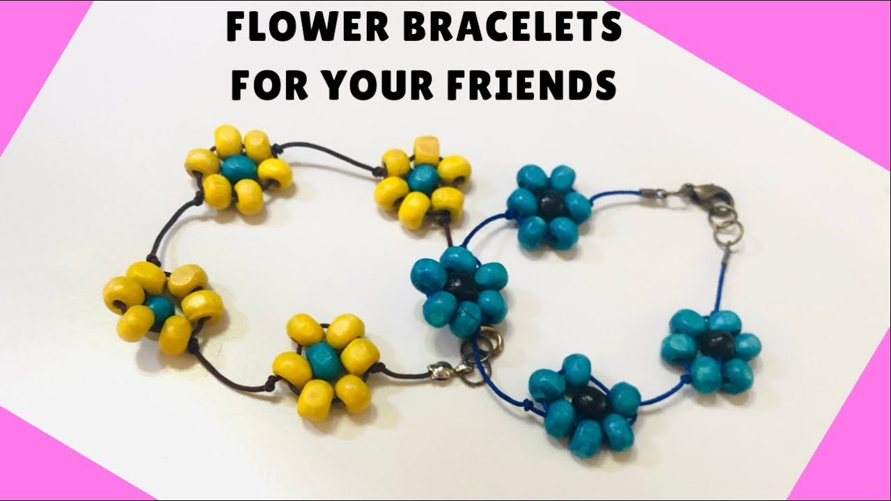 DIY Flower Bracelet Tutorial Beads