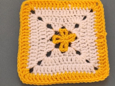 Motif crochet pattern | a crochet square motif pattern|motif crochet bag