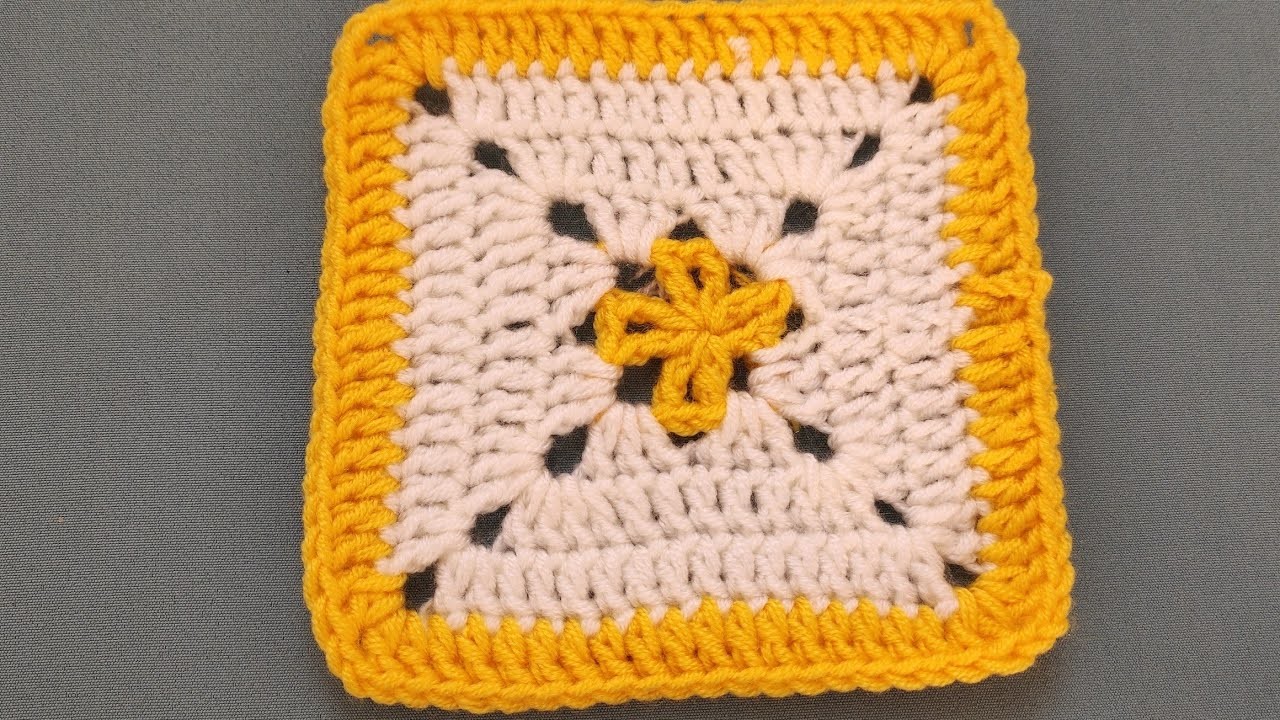 Motif crochet pattern | a crochet square motif pattern|motif crochet bag