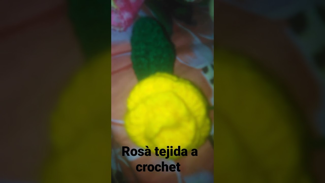 Rosa tejida a crochet