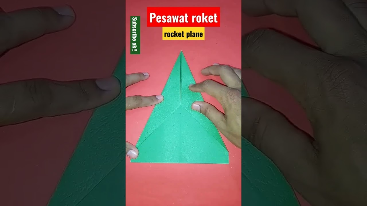 Cara membuat pesawat kertas roket | paper rocket plane | origami #shorts #viral