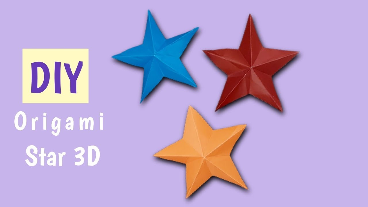 Origami Star 3D | how to make origami star 3d | paper star 3d | DIY