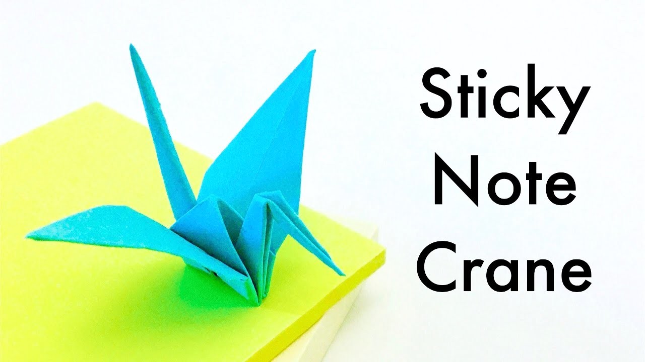 Sticky Note Origami - Crane