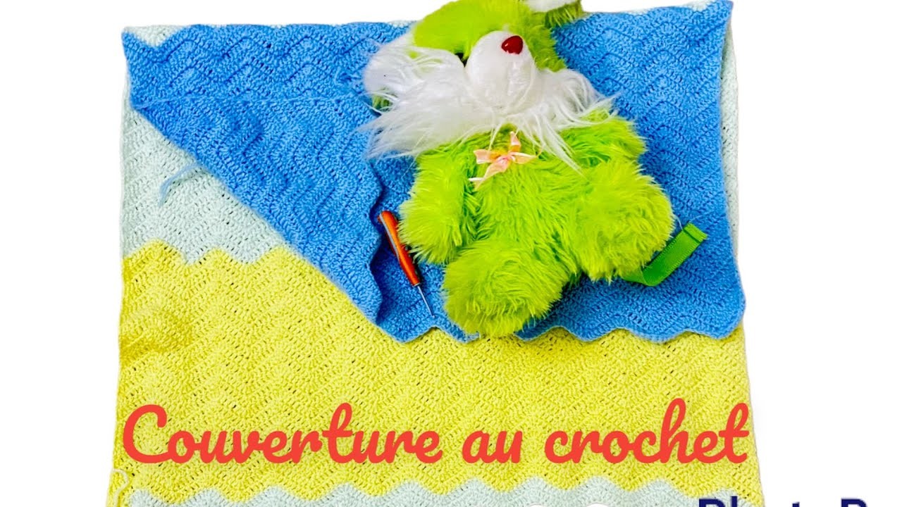 Couverture au crochet de bébé .