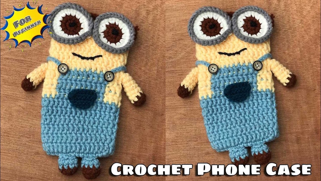 Cara merenda dompet handphone bentuk Minions