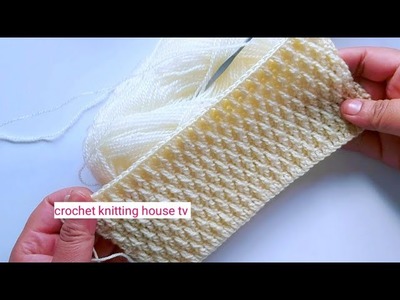 Crochet point très facile pour débutants idéal pour couvertures.point crochet pour couvertures