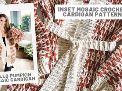Hello Pumpkin Mosaic Cardigan Crochet Pattern