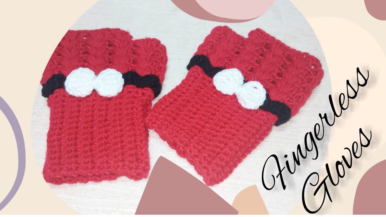How to Crochet Gloves with Vpuff Stitch  ( Subtitle)) كروشية جوانتي خطوة خطوة  للمبتدئين