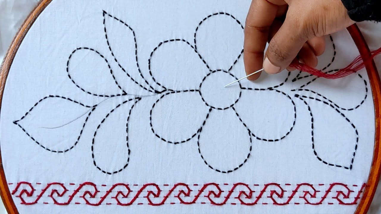 Hand embroidery traditional nakshi kantha stitch,নকশী কাঁথা সেলাই,Bangladeshi naksi katha embroidery