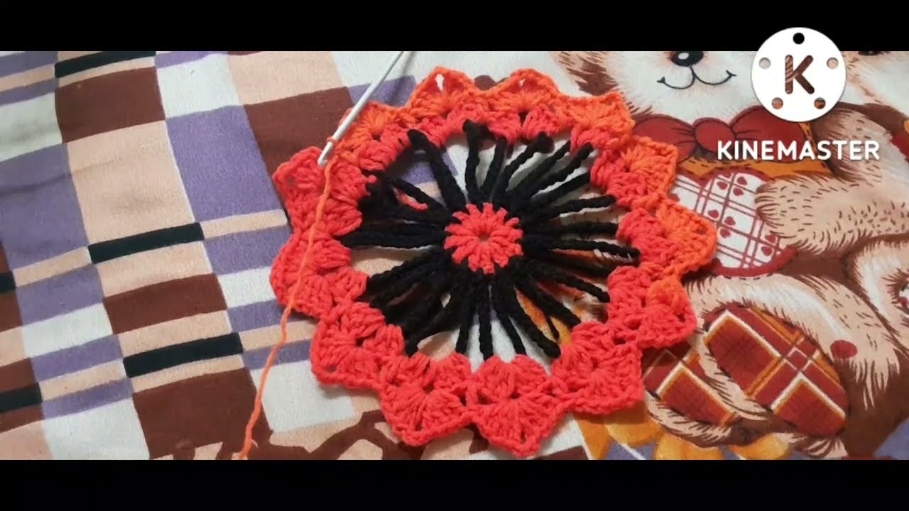 Shawl banane ke liye crochet flower pattern शॉल केले के लिए क्रोकेट फूल पैटर्न