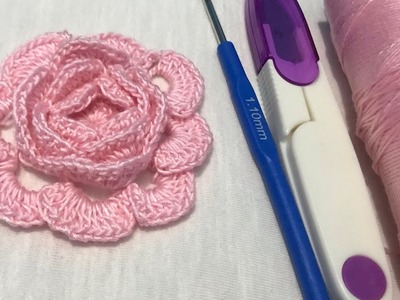 কুশিকাটার ফুল. কুশিকাটার কুশান কভার ফুল. crochet flowers ???? #crochet lover