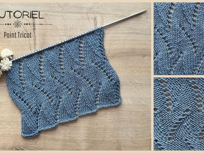 #291 Tricot: Point Fantaisie -Maïlane - #knitting #tutorial #pattern #knittingpattern