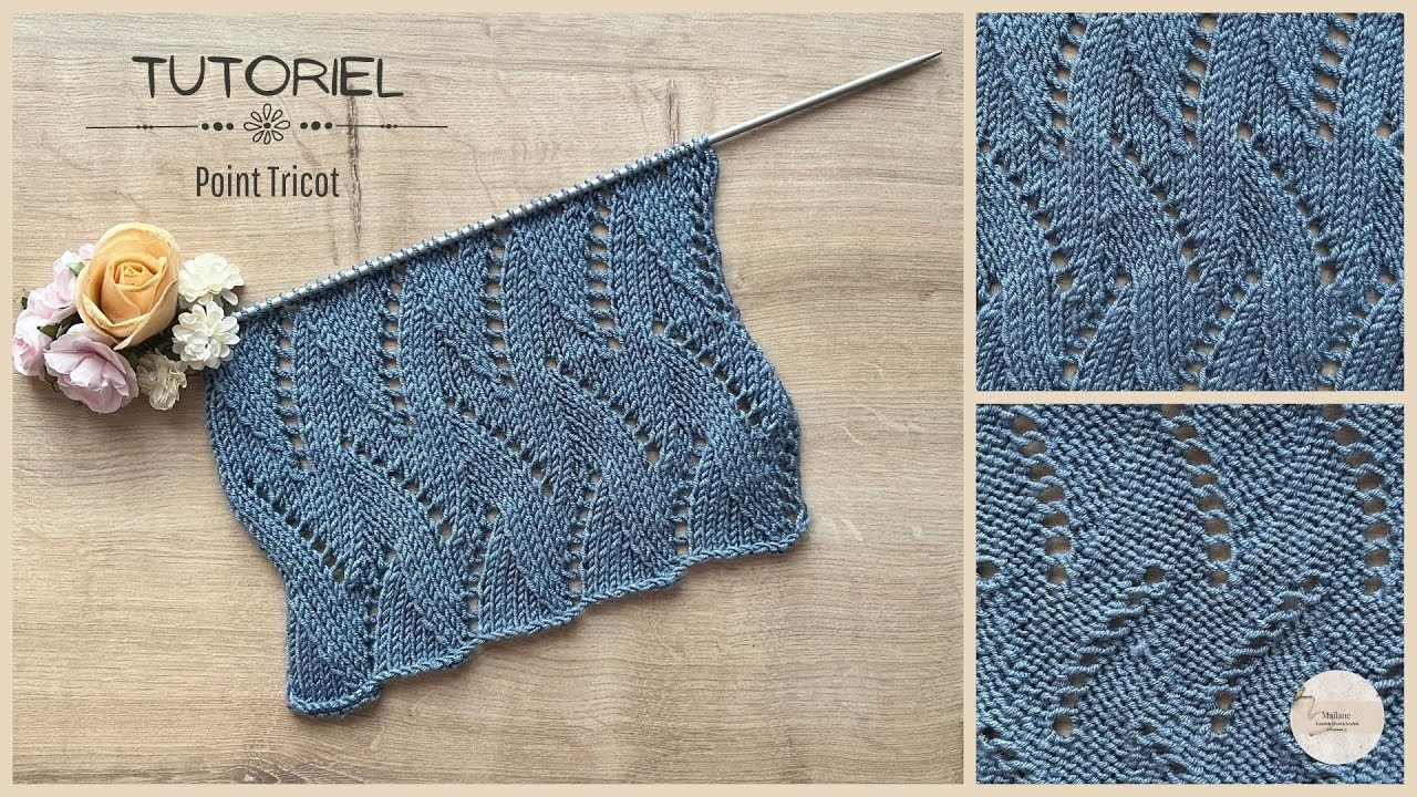 #291 Tricot: Point Fantaisie -Maïlane - #knitting #tutorial #pattern #knittingpattern