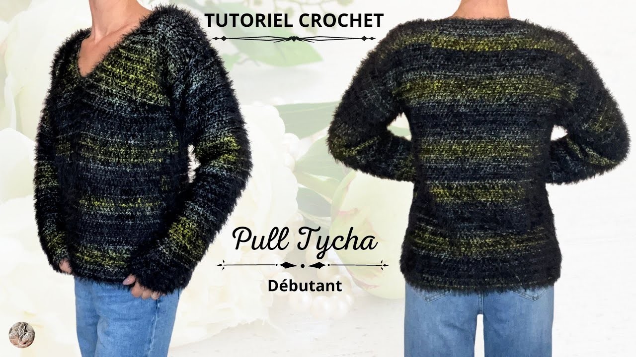 #296 Tutoriel Pull Tycha au crochet - Maïlane - DÉBUTANT✅ - #tutocrochet #tutorial #crochet #pull