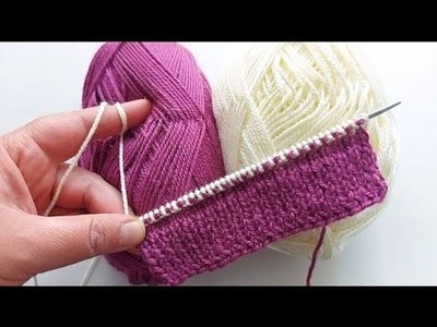 Çok kolay iki şiş yelek süveter modeli Crochet knitting