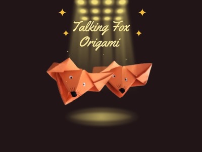 Comment faire une marionnette Renard| Fox talking Origami| Diy