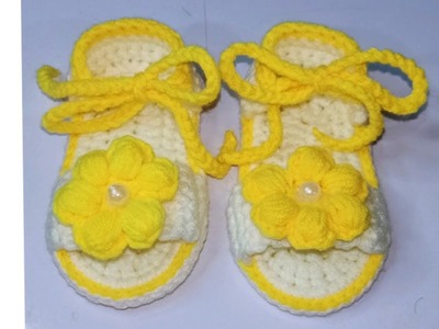 Crochet baby sandals 0-4months old #crochetbabysandals