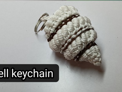 Shell keychain. crochet keychain.shell crochet