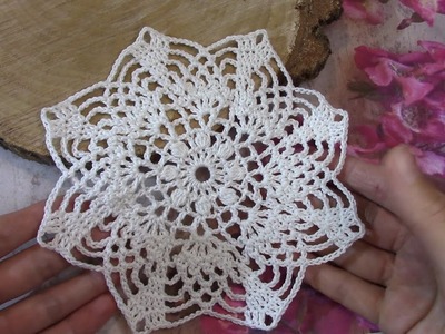 Simple beautiful crochet doily tutorial pattern