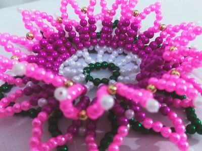 मोत्याचे कमळाचे फूल Beads Lotus