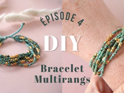 Bracelet Perle DIY - Multirangs en Miyuki Picasso et noeud coulissant