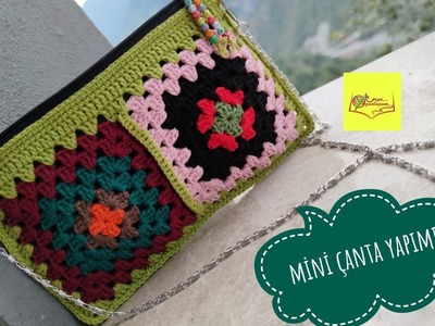 Mini Motif çanta yapımı ✨ÖRGÜ ÇANTA ✨Motif çanta✨Handmade Bag✨ CROCHET BAG