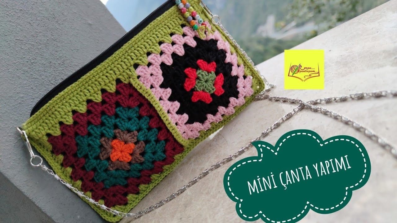 Mini Motif çanta yapımı ✨ÖRGÜ ÇANTA ✨Motif çanta✨Handmade Bag✨ CROCHET BAG