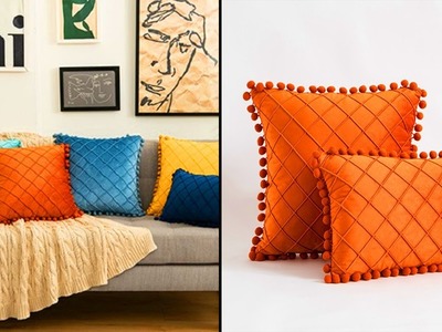 Clever idea to make a decorative cushion
