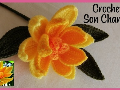Crochet Son Champa flower (Magnolia Champa or Michelia Champaca)