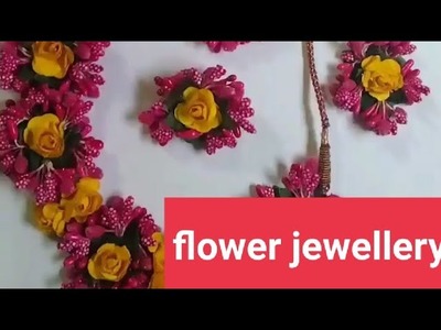 FLORAL jewellery full combo #flowerjewelleryforhaldi #ashortaday #shorts #handmadejewelry