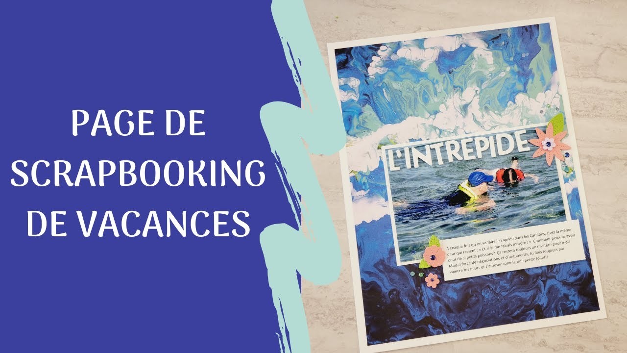 Page de scrapbooking de vacances