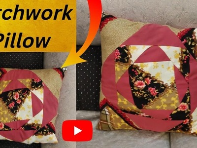 Decorating ideas.Patchwork Pillow. প্যাচওয়ার্ক বালিশ.चिथड़े का तकिया #stitchwithramza