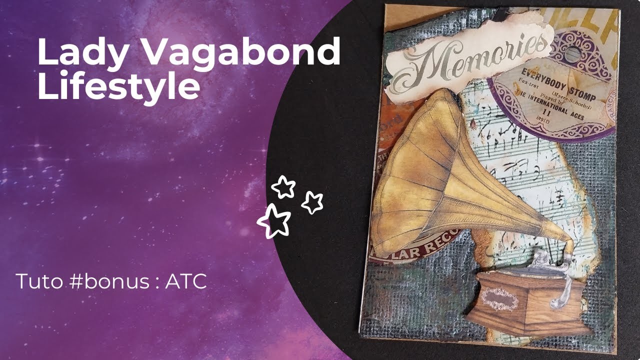 Tuto #bonus ATC Lady Vagabond lifestyle #atc #scrapbooking #stamperia