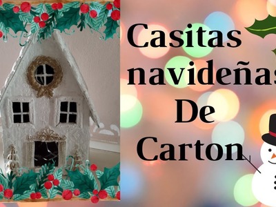 Casitas navideñas de carton